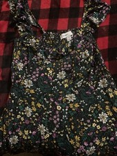 Black And Flower Print Old Navy Cami Dress Size XL