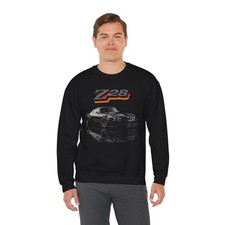 1978 Camaro Z28 Chevy Classic Muscle Car Black Retro Graphic Crewneck Sweatshirt