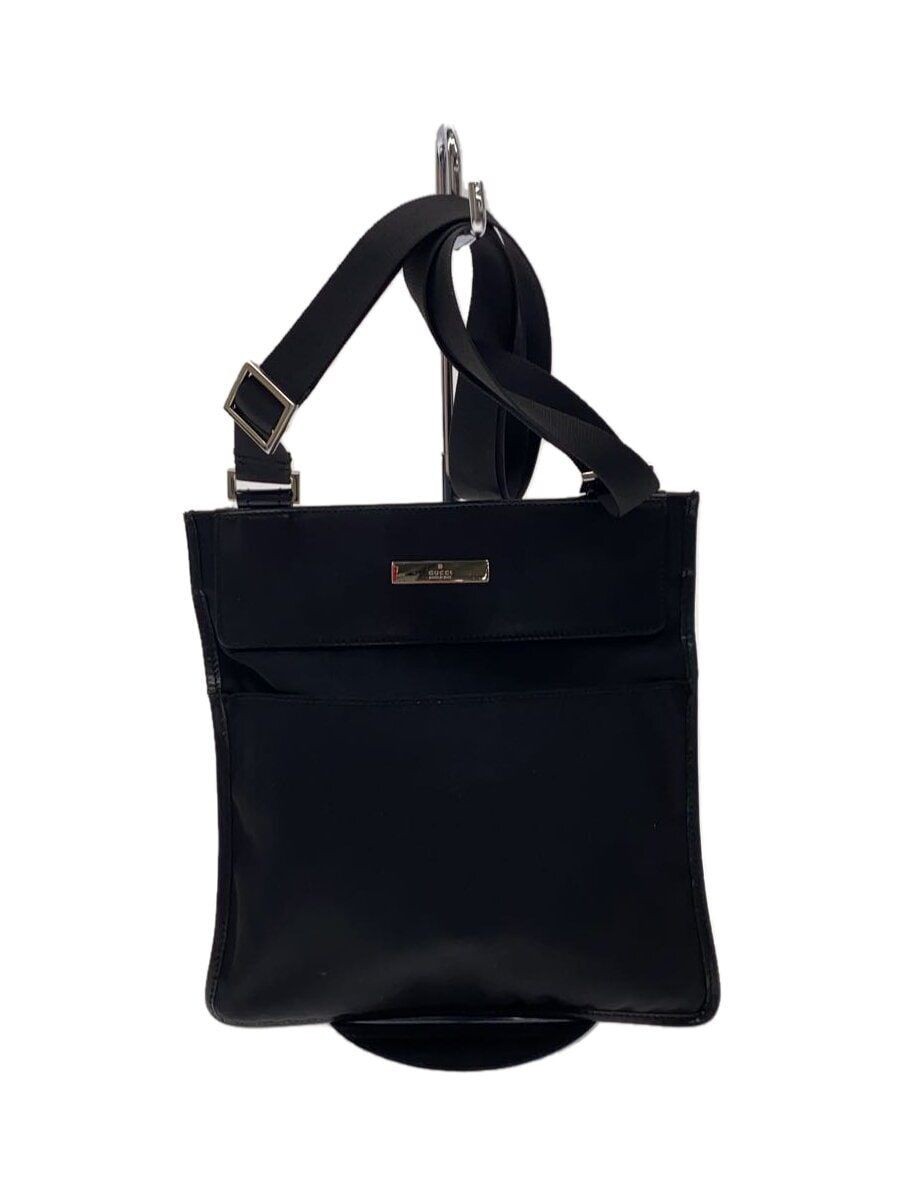 GUCCI GG canvas shoulder bag in black pre-owned condition