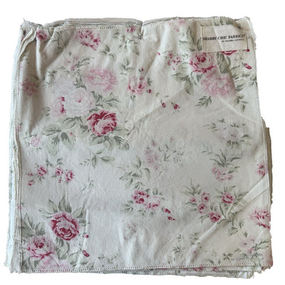 SHABBY CHIC RACHEL ASHWELL 28 Fabric Samples 16x16 Serged Vintage Textiles Lot