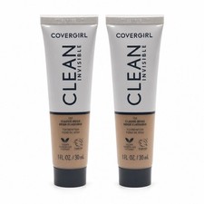 COVERGIRL Clean Invisible Foundation Liquid Makeup Classic Beige 1oz 2 Pack