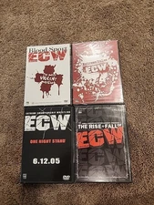 Lot Of 4 WWE ECW DVDs: Blood Sport, One Night Stand, Extreme Rules, Rise & Fall