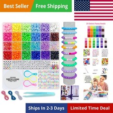 1000PCS Bracelet Making Kit, Friendship Jewelry Necklace Bracelet kit 24 Colo...