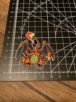 CHARIZARD PATCH Pokemon #006 Fire Iron On Embroidery Embroidered Toon ...