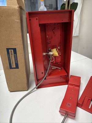 MIRTONE ASY-3308 Firefighter telephone Red emergency phone VINTAGE ac-3615
