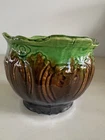 Vintage Brush McCoy (?) Blended Drip Glaze Jardiniere, Planter, Flower Pot
