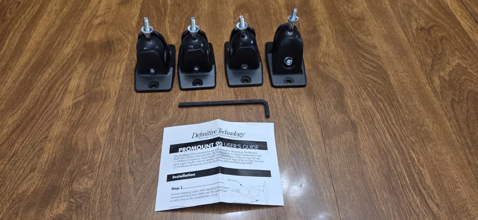 Definitive Pro-Mount 90 Pair articulating wall-mount brackets black Lot of 2 - Image 2 of 4