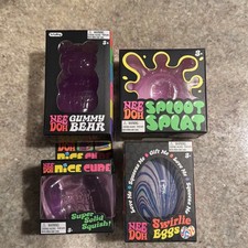 NeeDoh🩷💜BUNDLE SET LOT OF 4- Nice Cube, Gummy Bear , Egg, Sploot Splat
