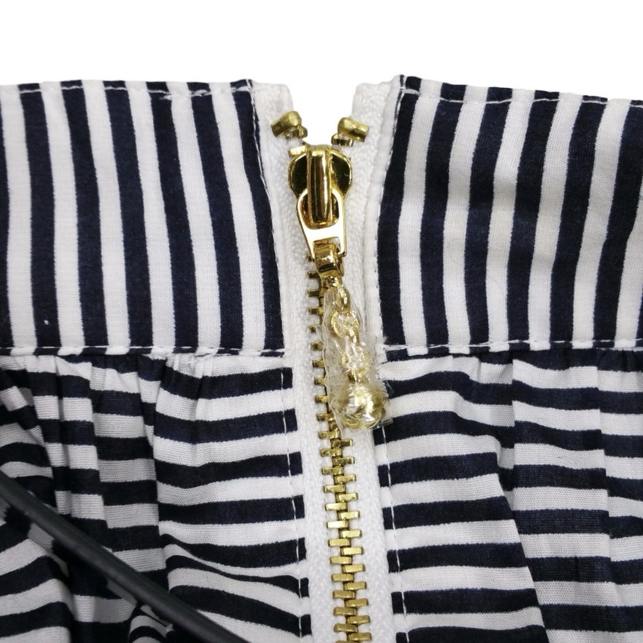 Kate Spade Lawson A-Line Skirt 6 Small Striped Pineapple Zipper Embroidered NWOT thumbnail 5