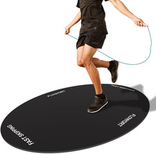 Jump Rope Mat Large Rubber Exercise Indoor Outdoor Shock Absorbing Non-Slip Oval