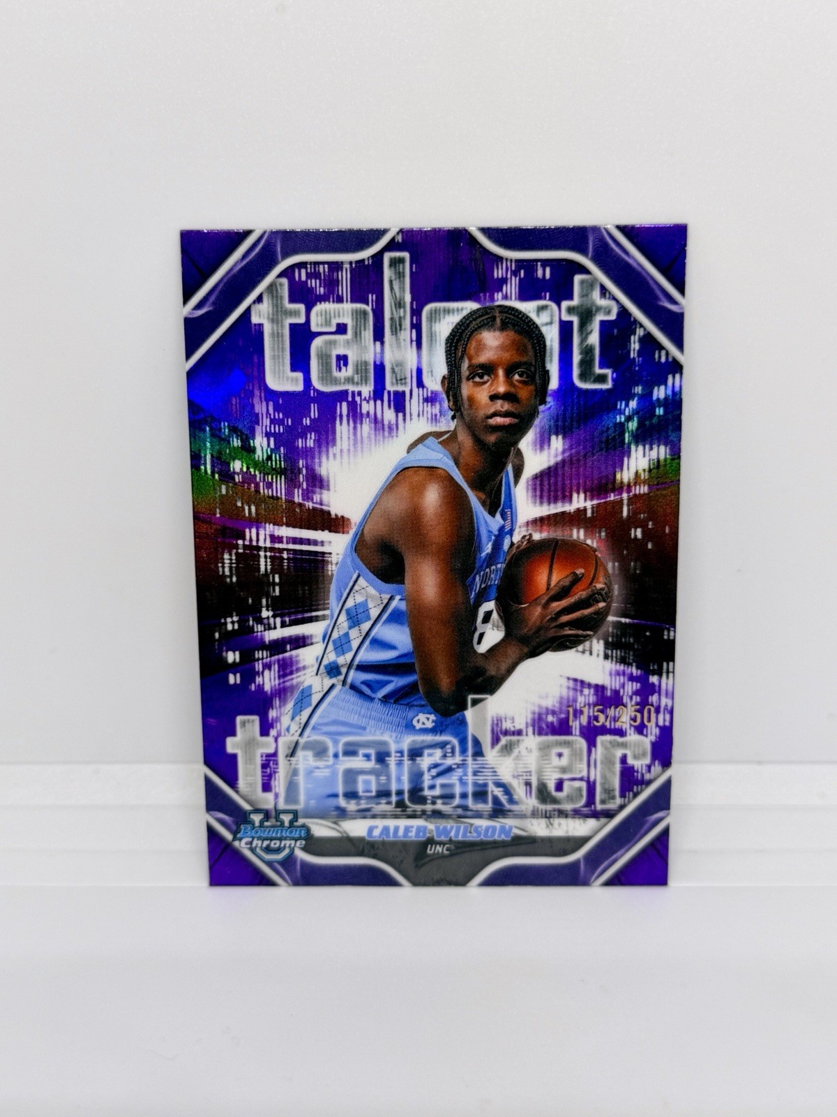 CALEB WILSON 2025-26 Bowman Chrome Talent Tracker Purple Refractor /250 UNC