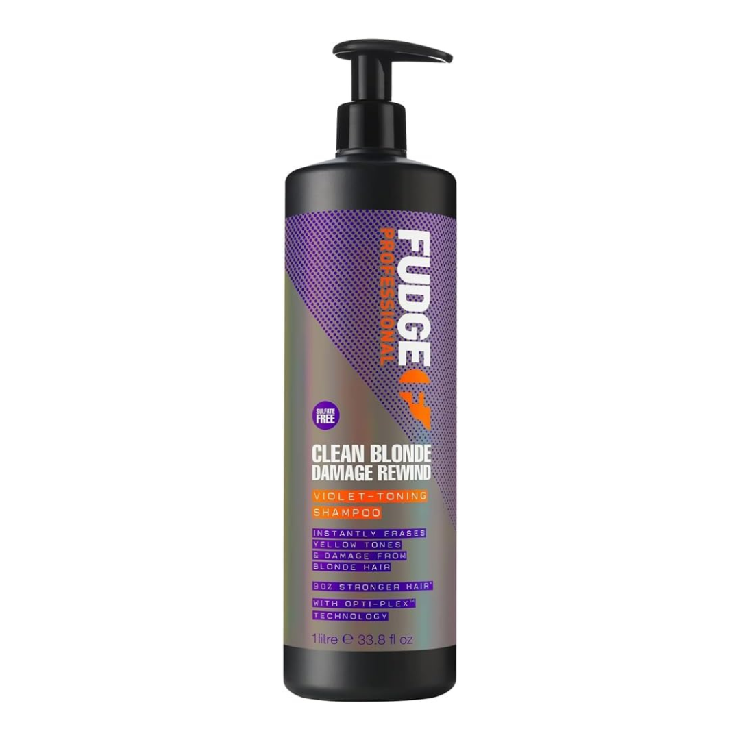 Fudge Professional Clean Blonde Damage Rewind Purple Shampoo 1L - Image 3