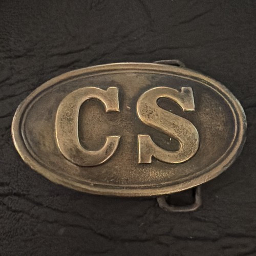 Reproduction Civil War Confederate CS Brass Belt Buckle Tiffany Studio New York