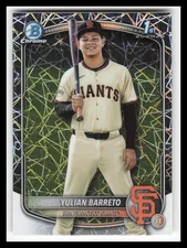 2025 Bowman Chrome Prospects Laser Refractors #BCP229 Yulian Barreto