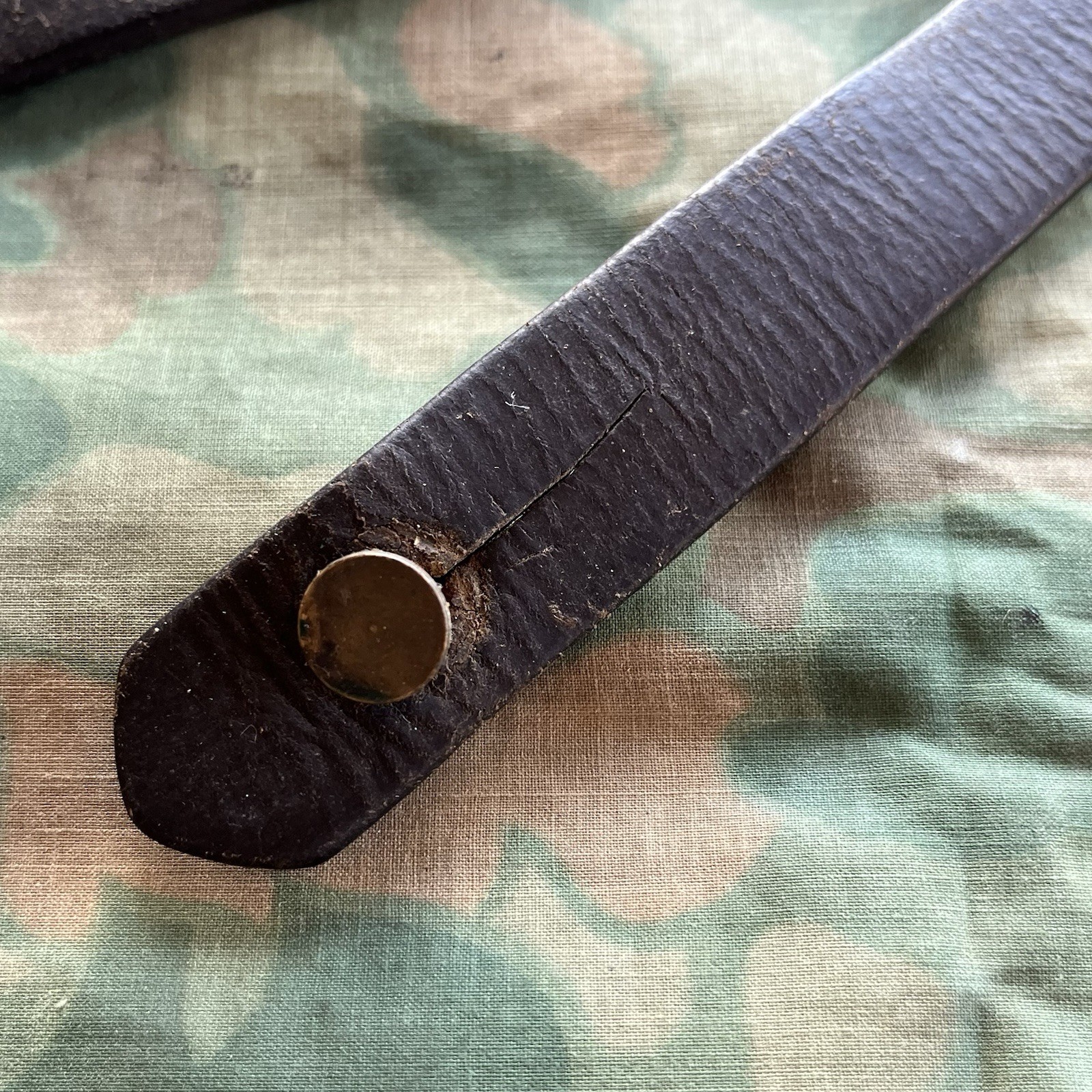 Original Yugo Yugoslavian Mauser M24/47 Leather Sling W/ Buttons Used #9