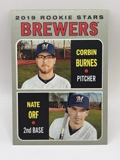 2019 Topps Heritage Brewers Rookie Stars Corbin Burnes, Nate Orf #88 RC NM