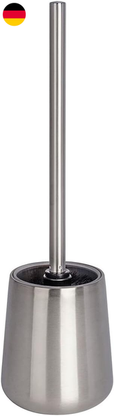 Wenko Wc-Garnitur Mod. Solid Edelstahl Wc-BüRstenhalter, Geschlossene Form Satin-image