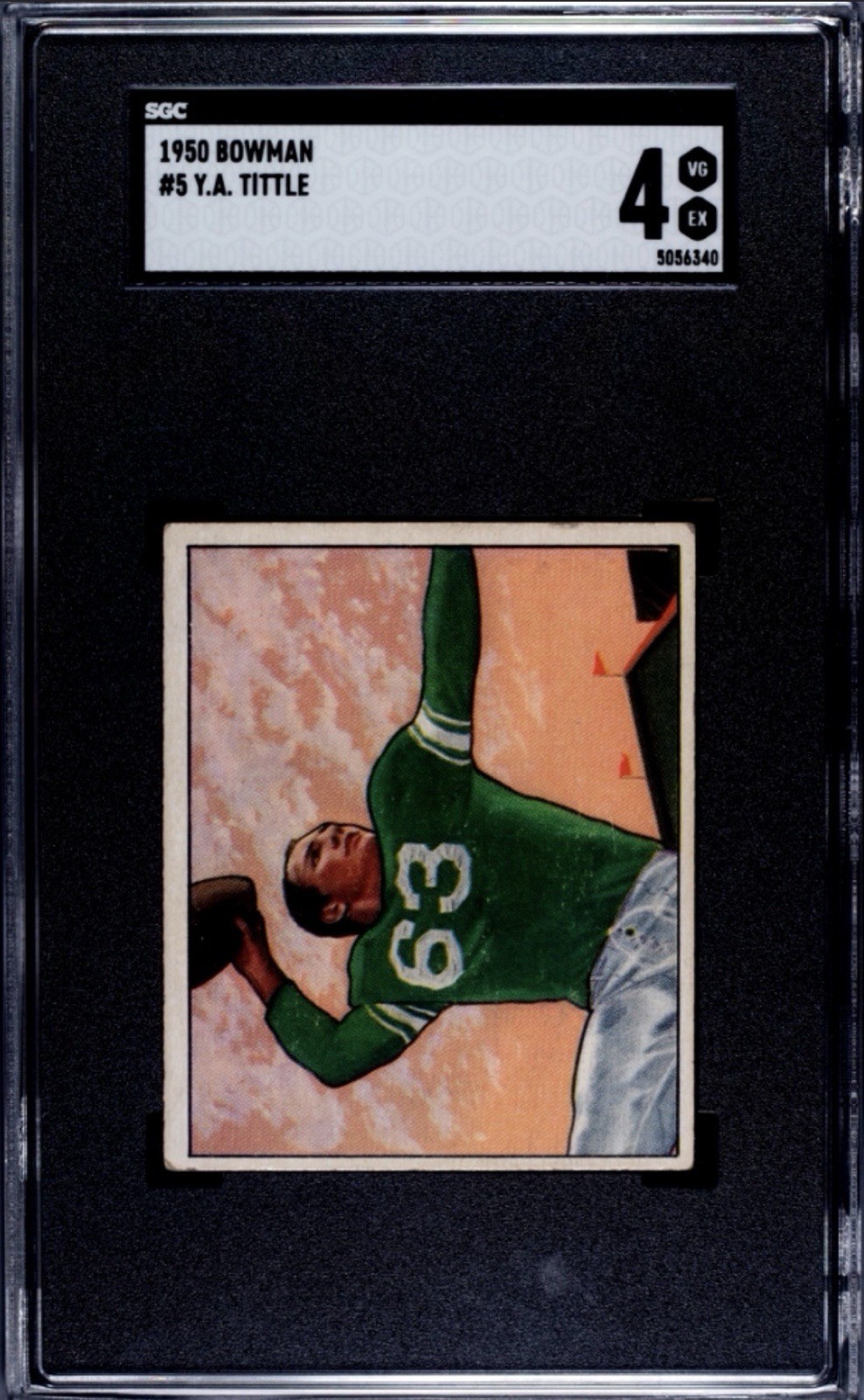 1950 Bowman Y.A. Tittle SGC 4