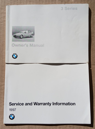 97 BMW E36 3 Series 316i 318ti Owner's Manual + Service and Warranty Info Book