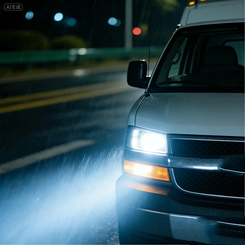 Par de faros LED de 7" pulgadas con haz alto/bajo DRL para Dodge D100 1975-1976 Foto 3 de 4