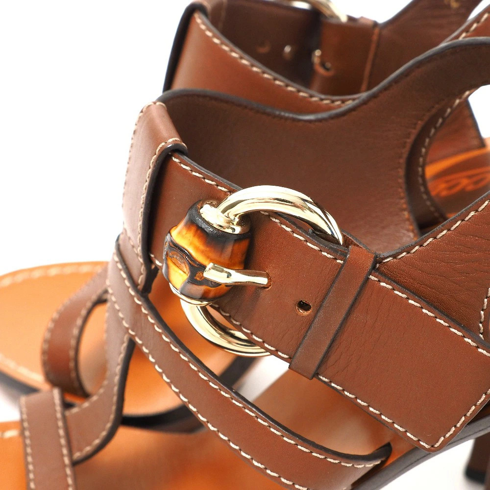 GUCCI Bamboo Sandals Size 36.5 Strap Sandals Made in Italy Brand 20250630/RA5280 thumbnail 5