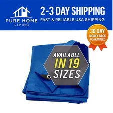 Heavy Duty 8' x 10' Waterproof Tarp - UV & Tear Resistant Polyethylene Cover