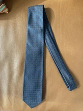 Drake's London Men's Blue Silk Mini-Paisley Tie