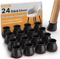 Stuhlbeinkappen Schwarz Gummi Filzgleiter FüR StüHle 20-30Mm 24 StüCk