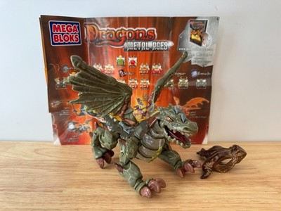 Mega Bloks Dragons Metal Ages 9626 Aroara Bronze Armor Dragon Missing Green Mask