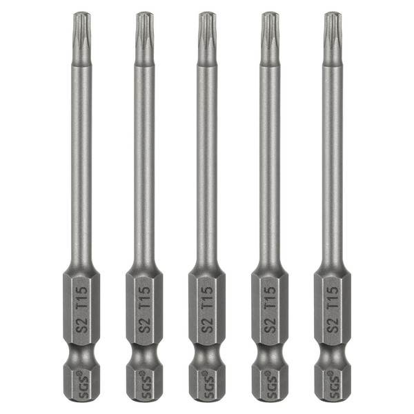 "5X T15 Torx Bit 1/4\" 75Mm Magnet. S2 FüR Torx Schrauben"-image