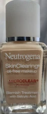 Neutrogena Skin Clearing Liquid Foundation # 20 Natural Ivory