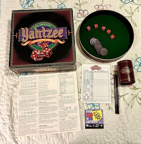 VTG 1996 Yahtzee 40th Anniversary Collectors Edition Board Game Milton Bradley