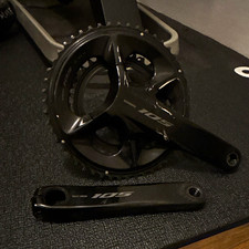 Shimano 105 FC-R7100 170mm Double Road Crankset Black Hollowtech II