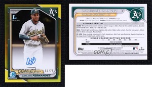 2024 Bowman Chrome Prospect Yellow Refractor /75 Darling Fernandez #CPA-DF Auto