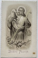 orig. Andachtsbild Heiligenbild antik Andachtsbildchen um 1920 Jesus Lamm