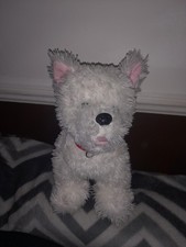 Build A Bear White Scotty Dog Plush Soft Toy