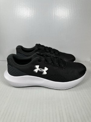 Size 10 Under Armour Shoes Mens WIDE Black White Charged Surge 4 4E 3028249-002 Under Armour Surge 4 Extra Wide 4E Jogging Shoes main image 2