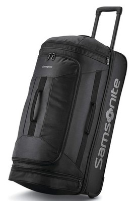 New Samsonite Andante 2 Wheeled Rolling Duffel Bag 28  Black Water Resistant