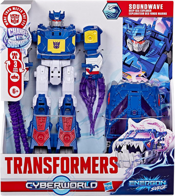 Transformers CYBERWORLD Soundwave Deep Sea Explorer Energon Surge Action Figure