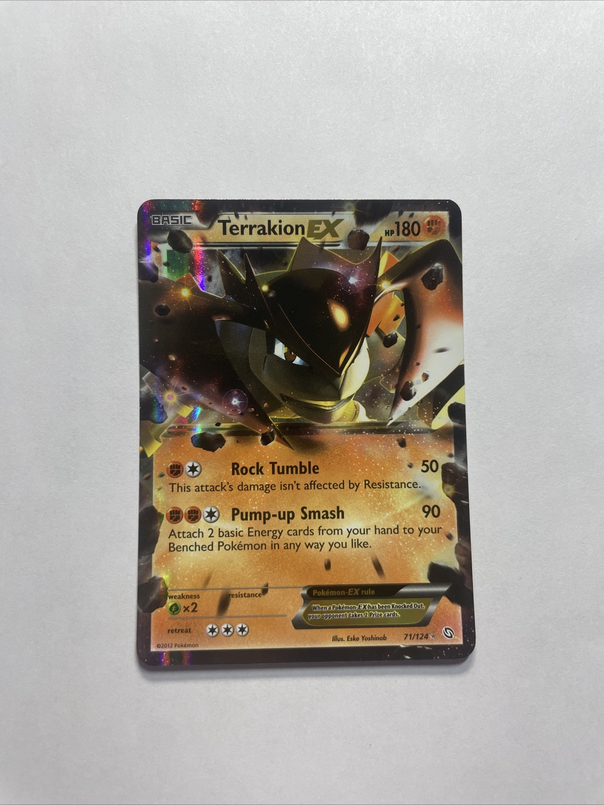 LP Terrakion EX 71/124 Dragons Exalted Holo