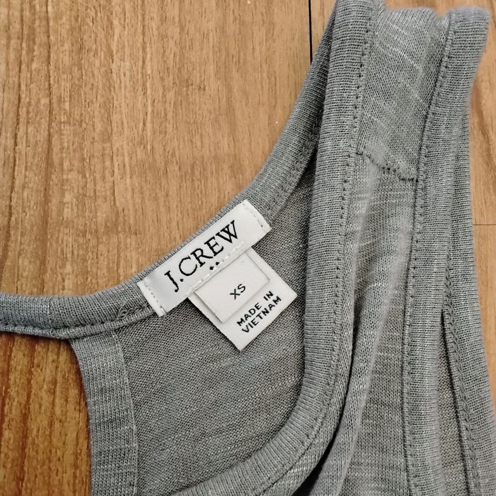 J.Crew Basic Soft Gray & White Layered Hem Keyhol… - image 3