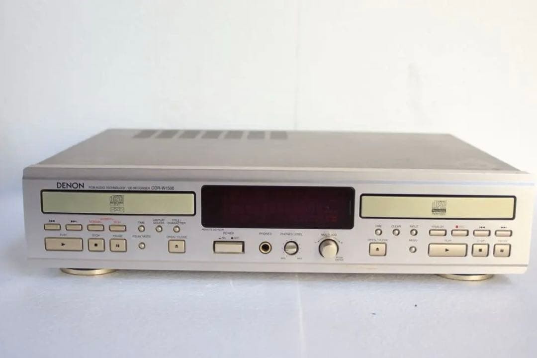 Denon CDR-W1500 CD Recorder Dual Deck Optical Coax Copy Dub 