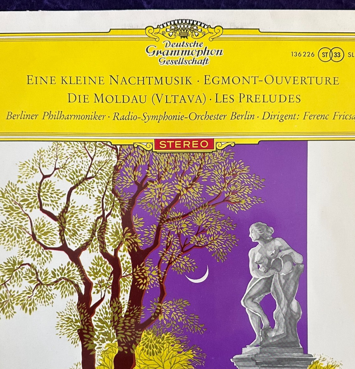 MOZART Eine Kleine Nachtmusik FRICSAY / EX+ DGG 136 226 stereo RED Germany Tulip