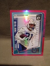 2025 Panini Donruss - Rated Rookie DJ Giddens #364 Optic Preview Pink Prizm (RC)