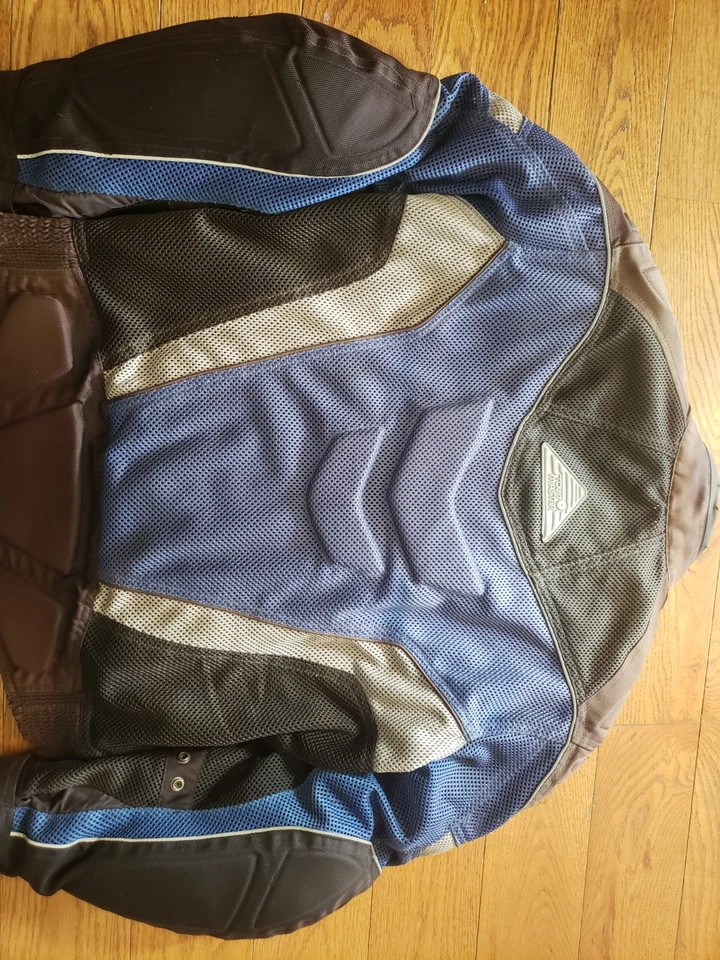 Tourmaster Intake Air Motorcycle Jacket Blue Black Med 42 Men's Padded PRE-OWNED - Image 4 of 4