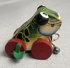 Vintage 1950s Fisher Price Jolly Jumper Pull Toy #450 EUC