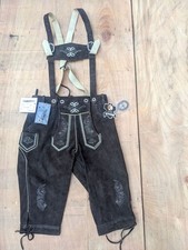 Lederhosen Tamariki XS 46 , Oktoberfest, Leather Shorts, Brown