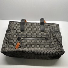 Vintage Coach Diaper Bag Grey and Black Signature Print 5707