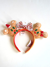 Disney Parks Christmas Gingerbread Minnie Mickey Mouse Ears 8" Brand New NWT 