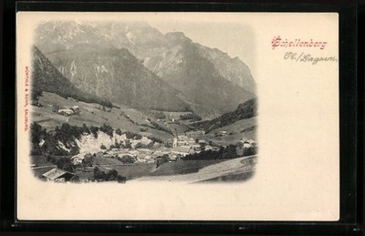 Schellenberg, Blick in das Tal, Ansichtskarte 